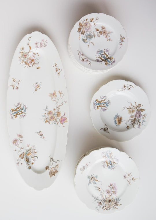 Antigua vajilla porcelana Adolphe Hache s XIX (VENDIDA)