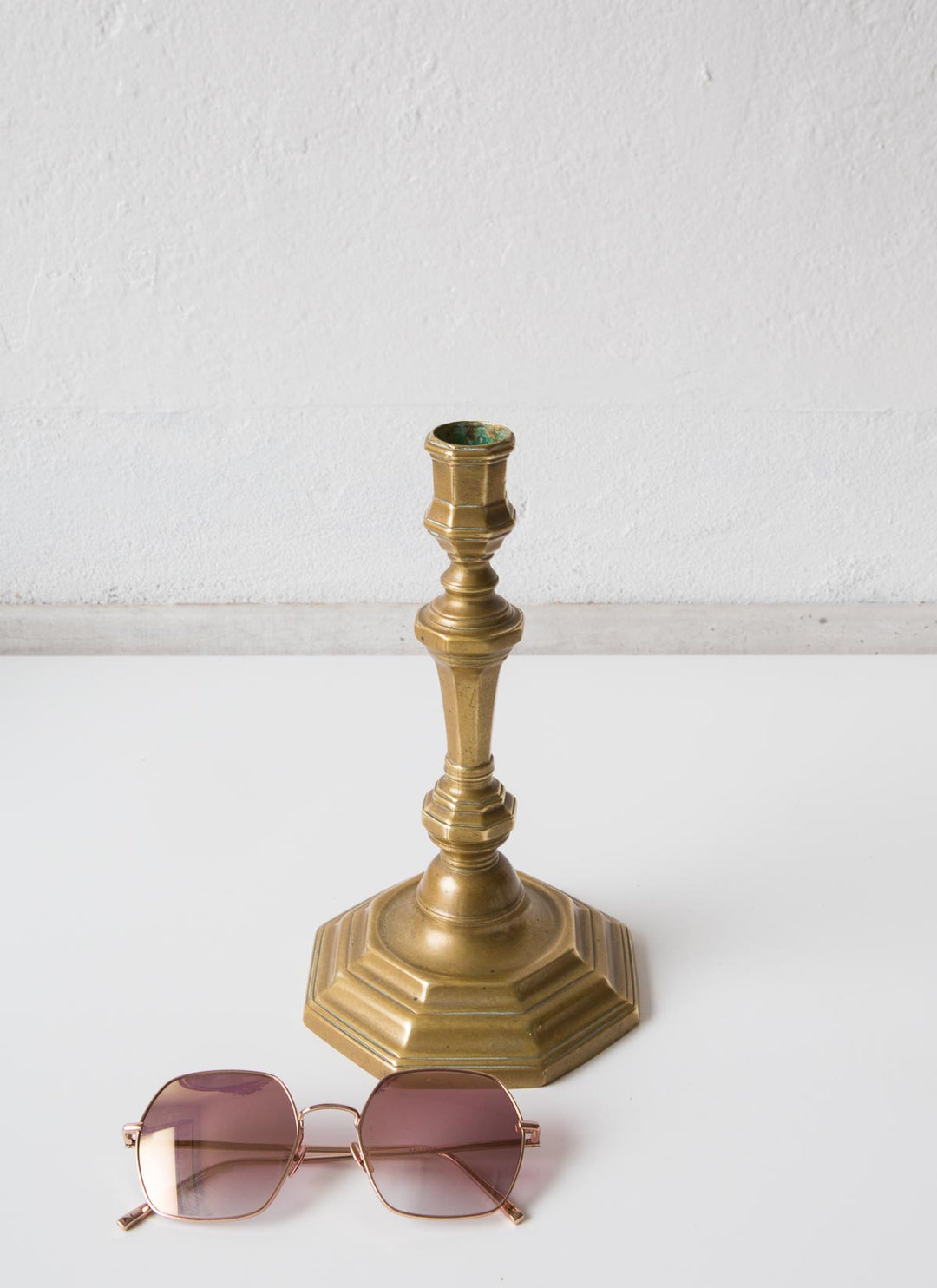 Antiguo candelero francés latón french candlestick