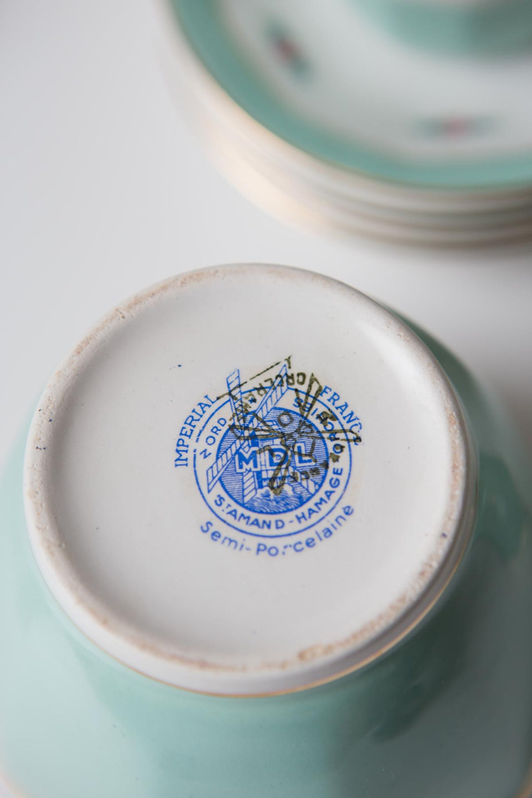 Antiguo juego café semi porcelana francesa Saint Amand (VENDIDO)
