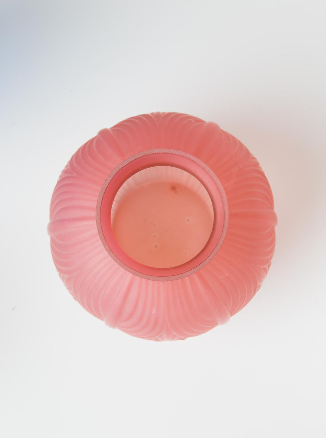 pequeño jarrón cristal rosa art decó francés french vase