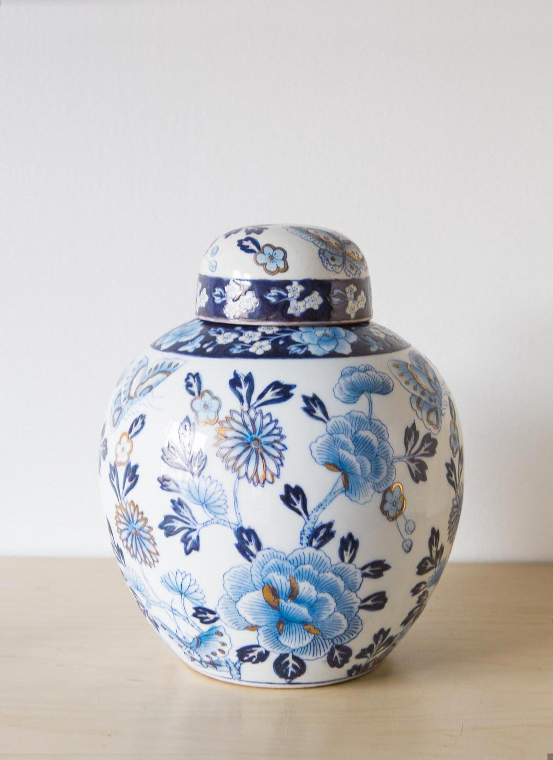 Tibor porcelana china azul y blanco (VENDIDO)