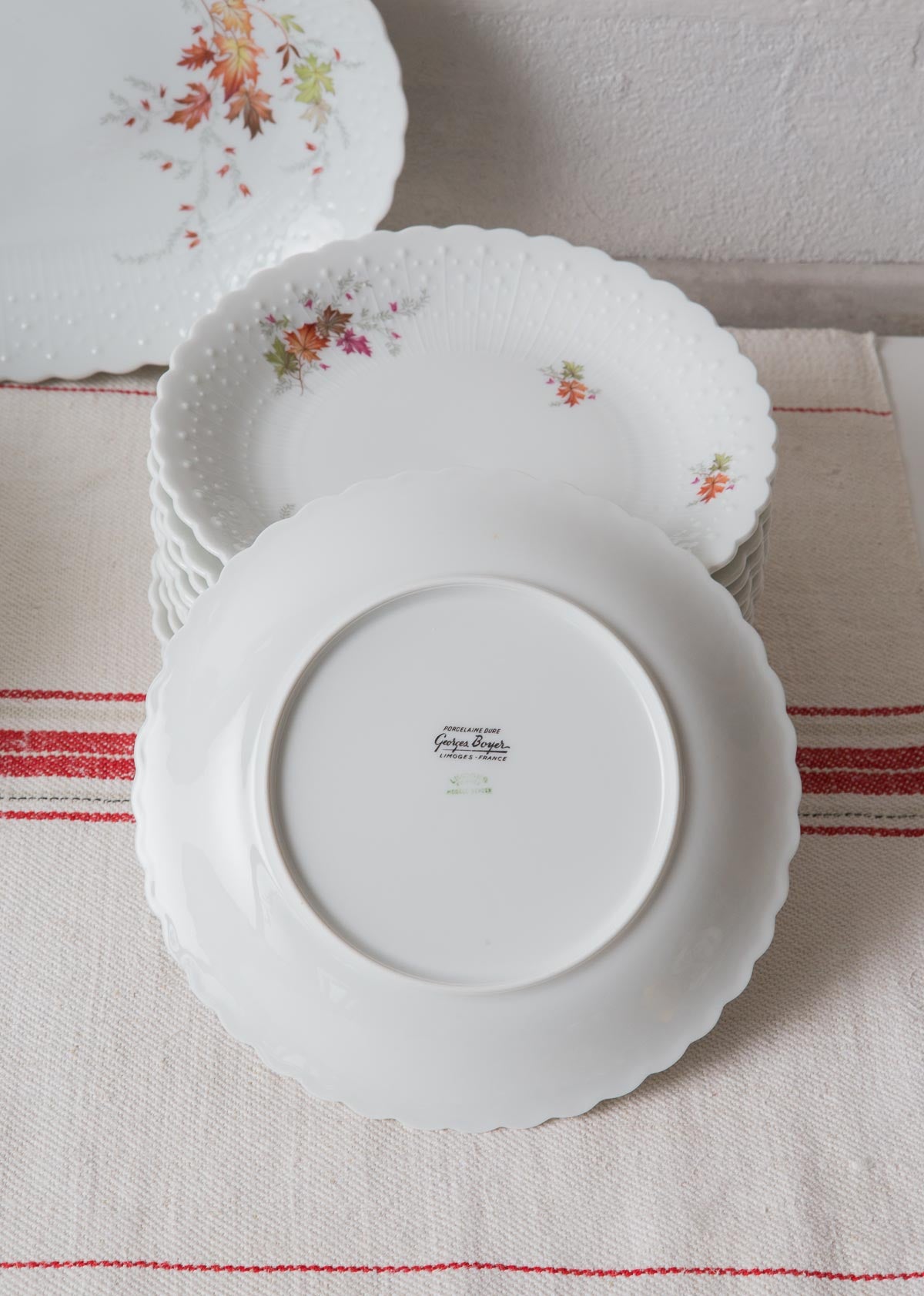 Juego platos porcelana Limoges George Boyer años 50 (19 PIEZAS