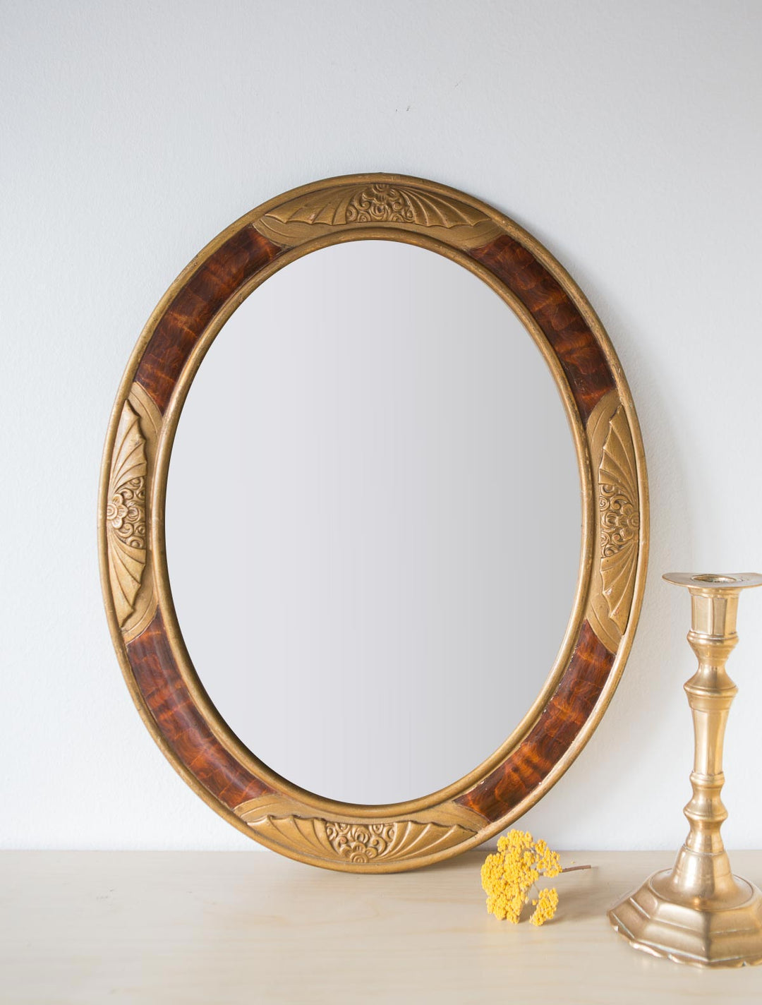 Antiguo marco art decó madera para espejo (VENDIDO)