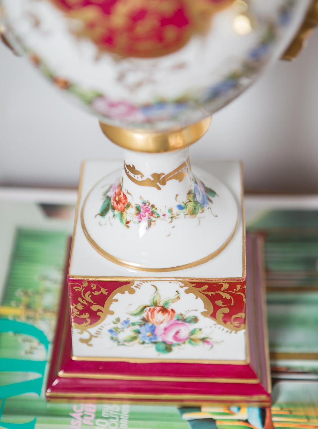 Antigua lámpara mesa porcelana Vieux Paris (VENDIDA)
