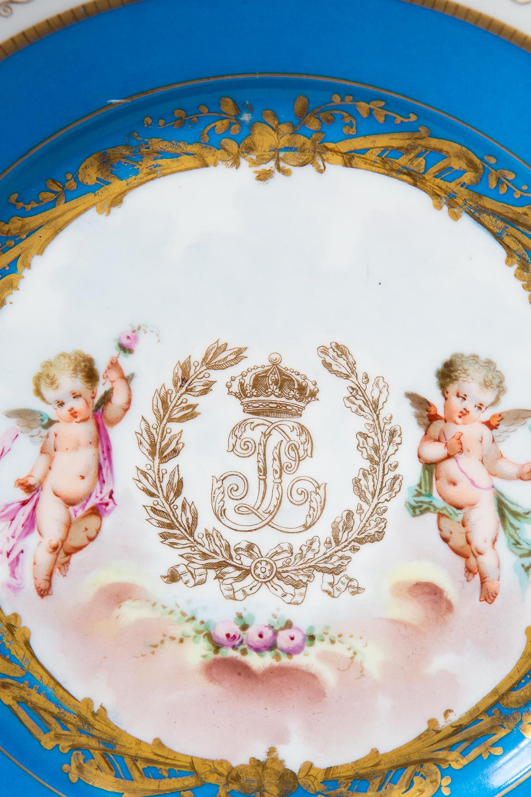 plato porcelana sevres louis philippe iniciales con corona chateau des tulieries dinner plates