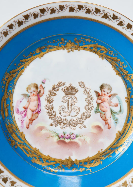 plato porcelana sevres louis philippe iniciales con corona chateau des tulieries dinner plates