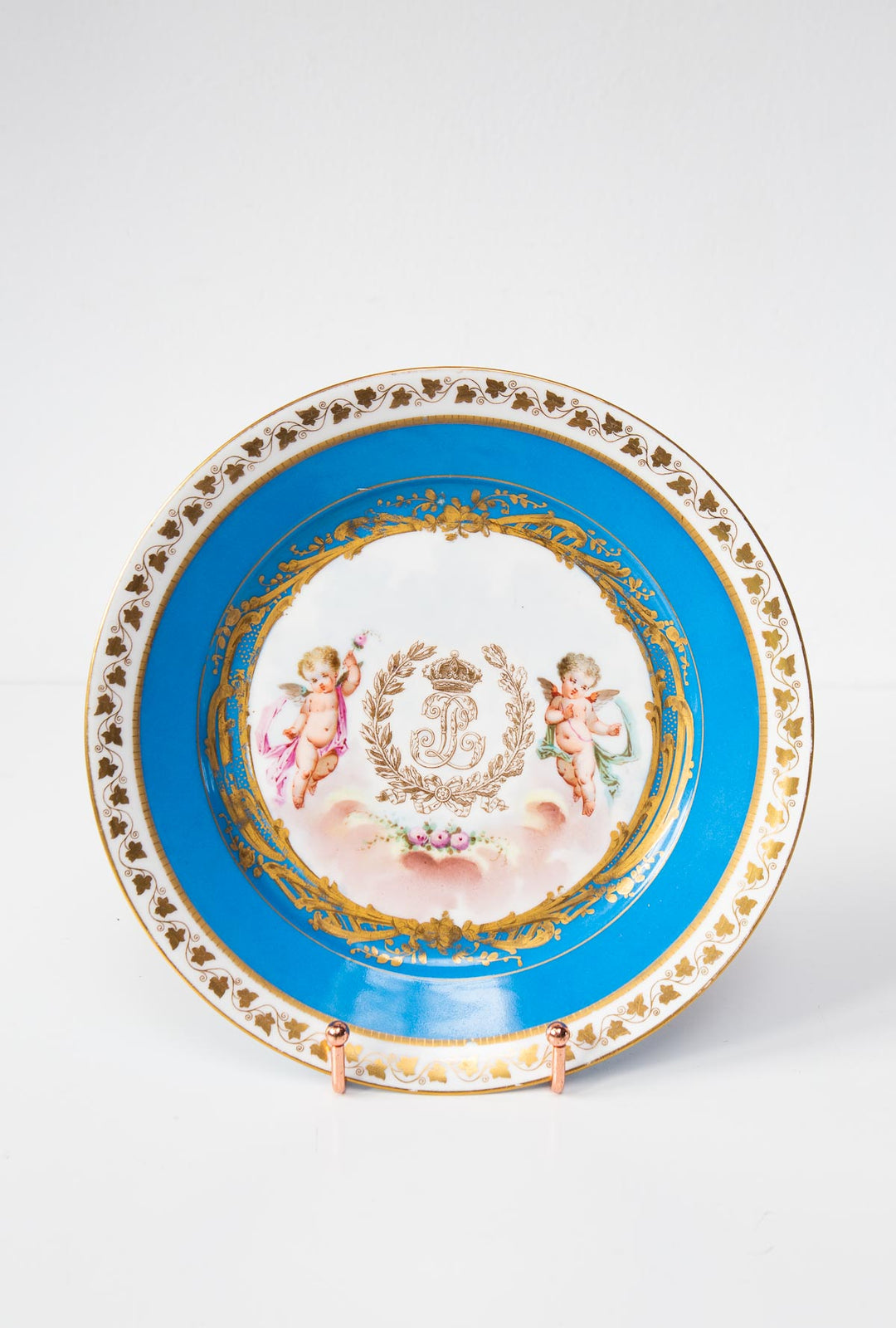 plato porcelana sevres louis philippe iniciales con corona chateau des tulieries dinner plates