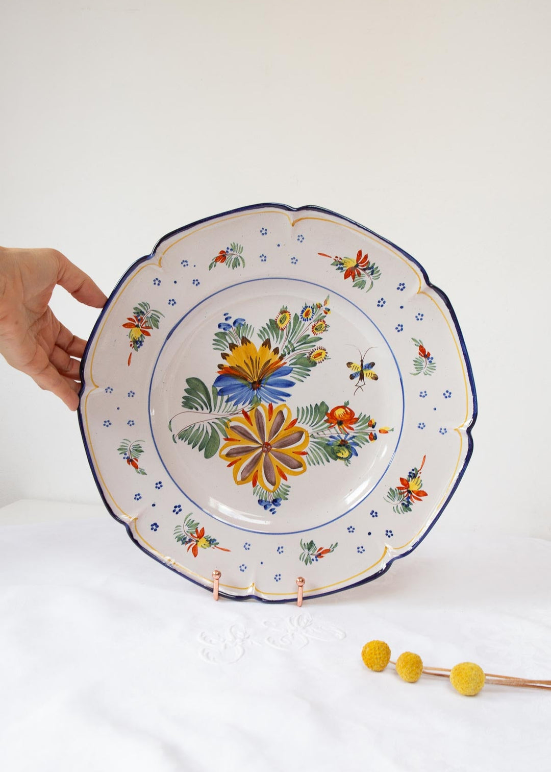 gran fuente francesa terre cuite montagnon antique french serving dish