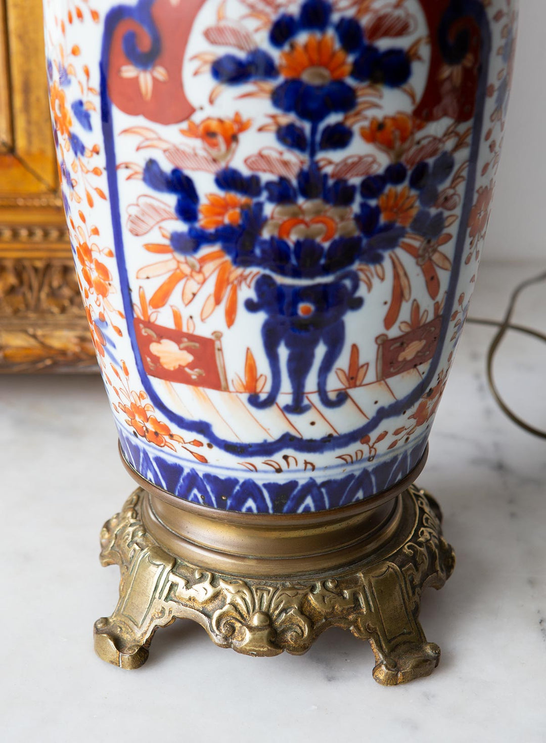 Lámpara de mesa japonesa Imari porcelana (VENDIDA)