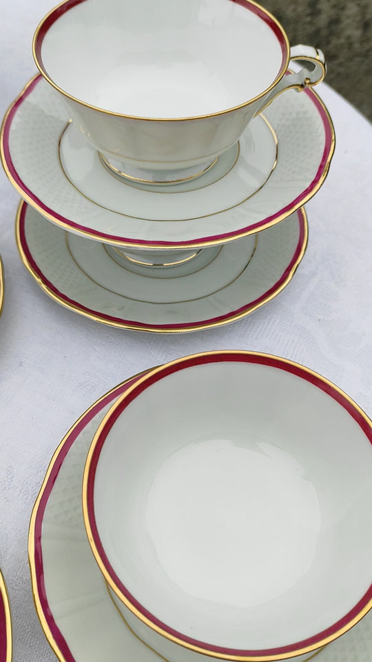Juego de té PARA 8 porcelana Limoges Bernardaud (21 PIEZAS)