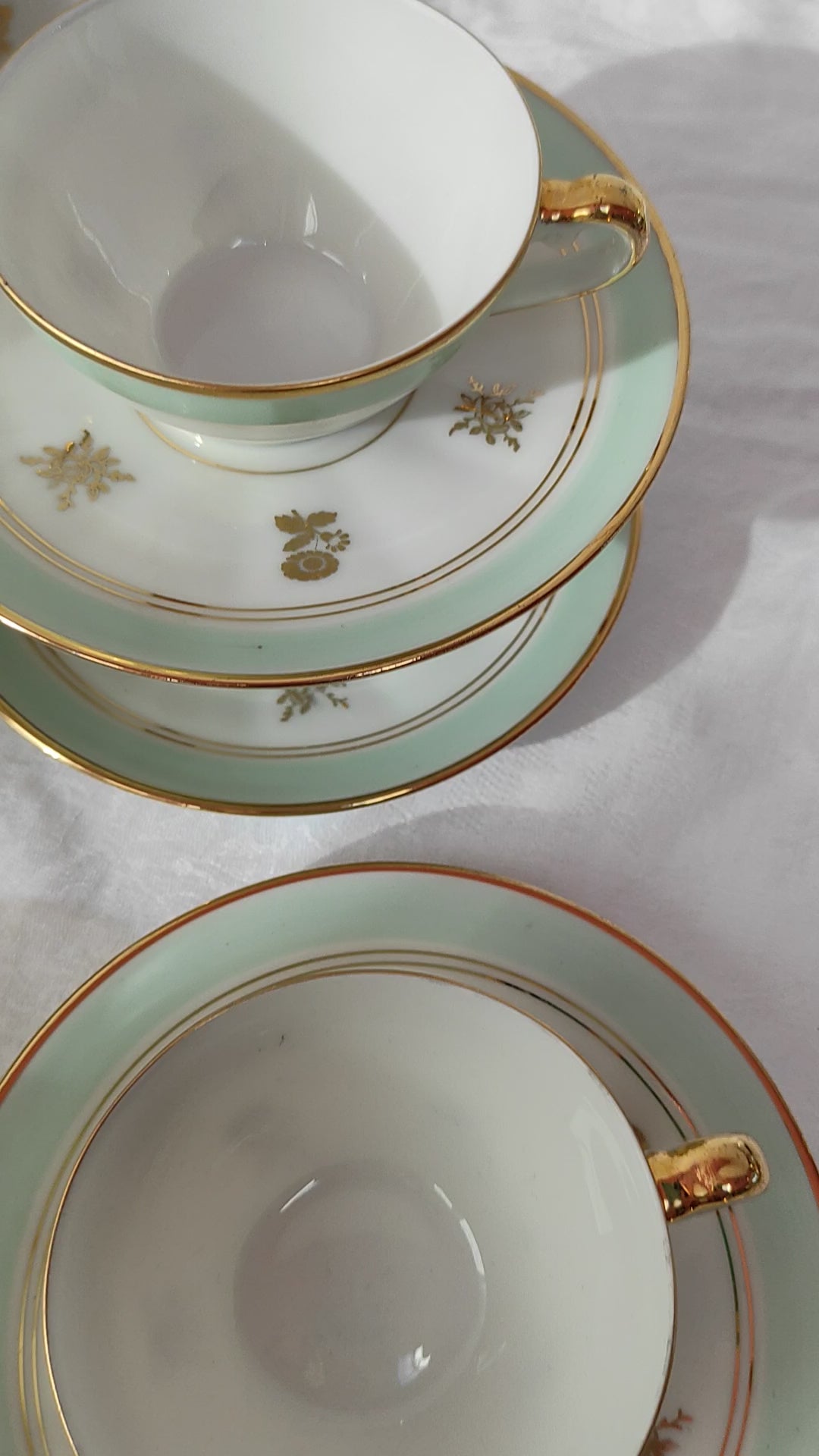 Juego de té o café PARA 12 porcelana francesa Limoges años 1950 (27 PIEZAS)