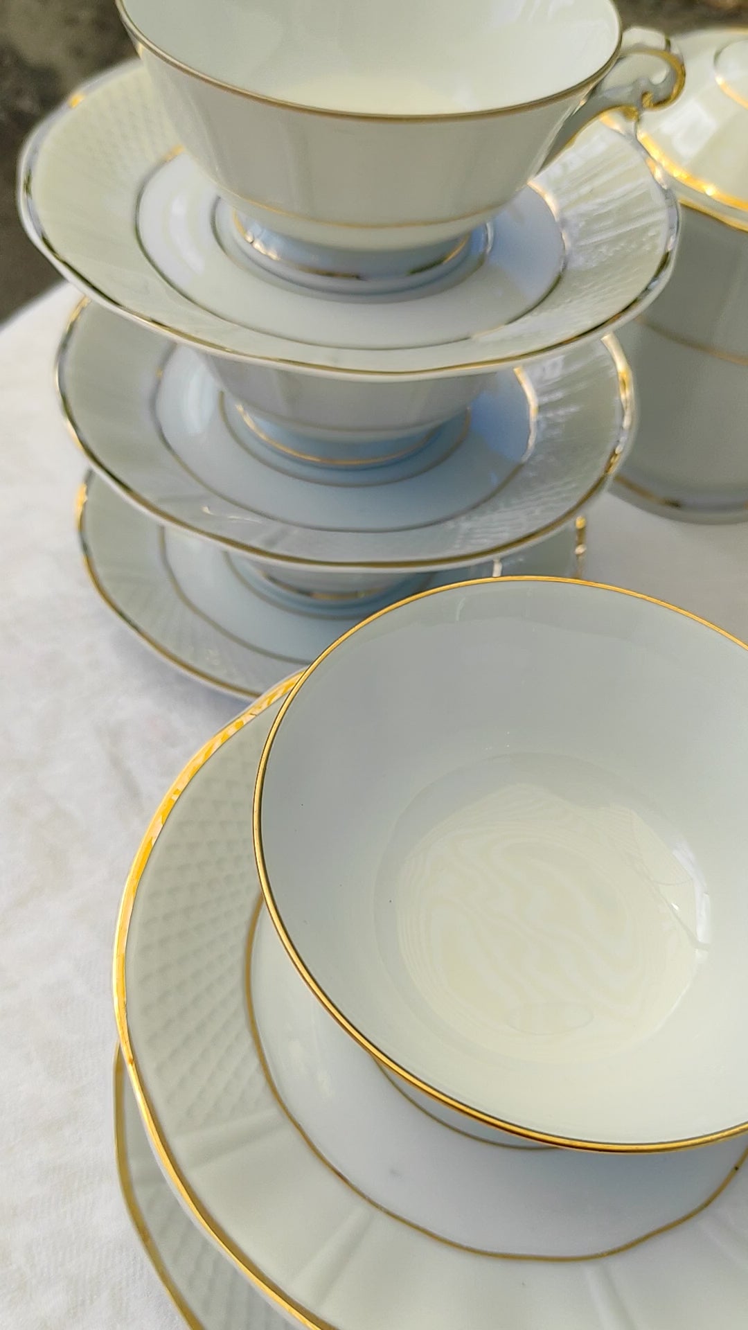 Juego de té PARA 12 porcelana Limoges Bernardaud (26 PIEZAS)