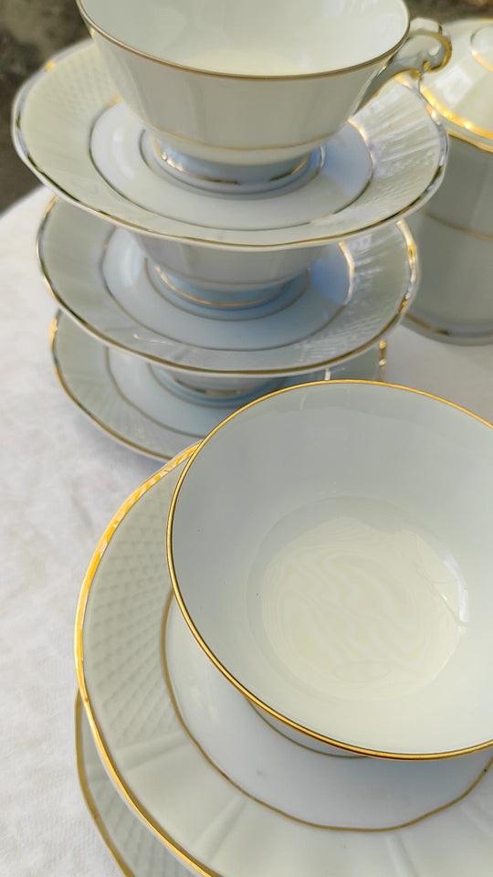 Juego de té PARA 12 porcelana Limoges Bernardaud (26 PIEZAS)