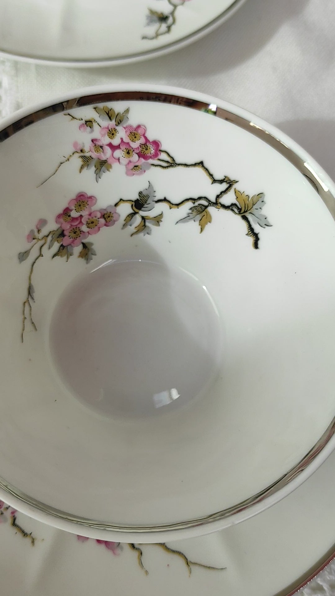 Antiguo juego de té art decó para 12 porcelana Limoges Unique 1920/30 (26 PIEZAS)