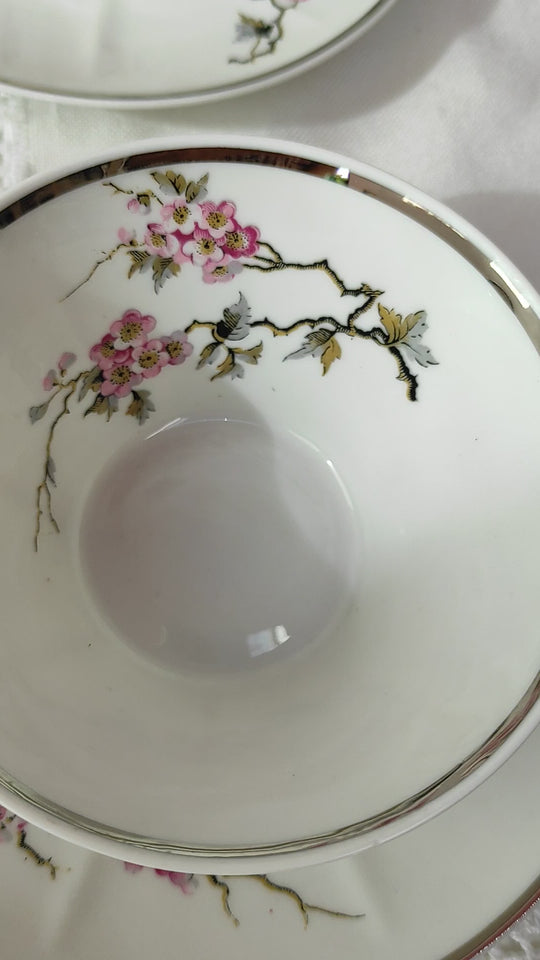Antiguo juego de té art decó para 12 porcelana Limoges Unique 1920/30 (26 PIEZAS)