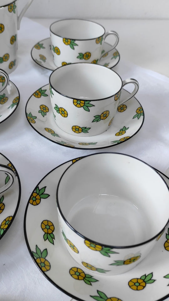 Juego de té o café porcelana Limoges BERNARDAUD (27 piezas)