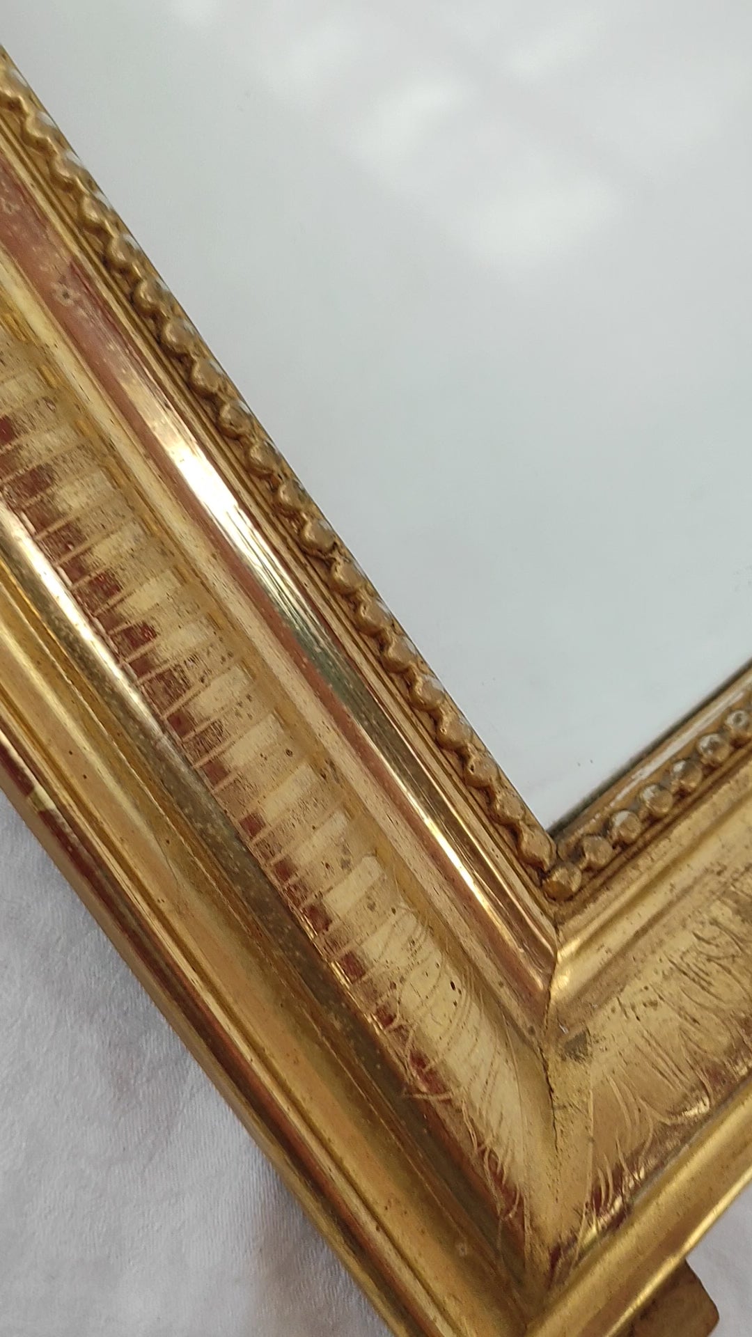 Espejo francés antiguo dorado s. XIX Louis Philippe (61,5*48 cm)