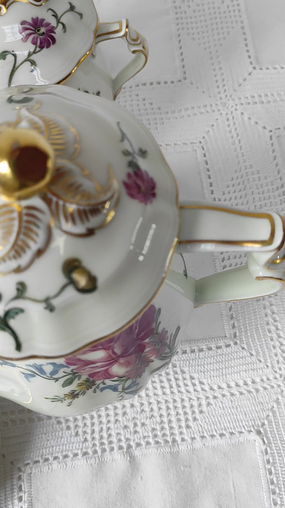 Juego de café Limoges Bernardaud flores, años 1920–1930, (10 SERVICIOS)