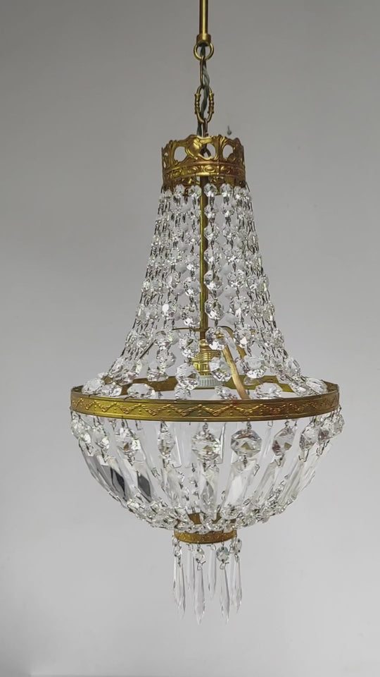 Lámpara de techo francesa vintage estilo globo (VENDIDA)