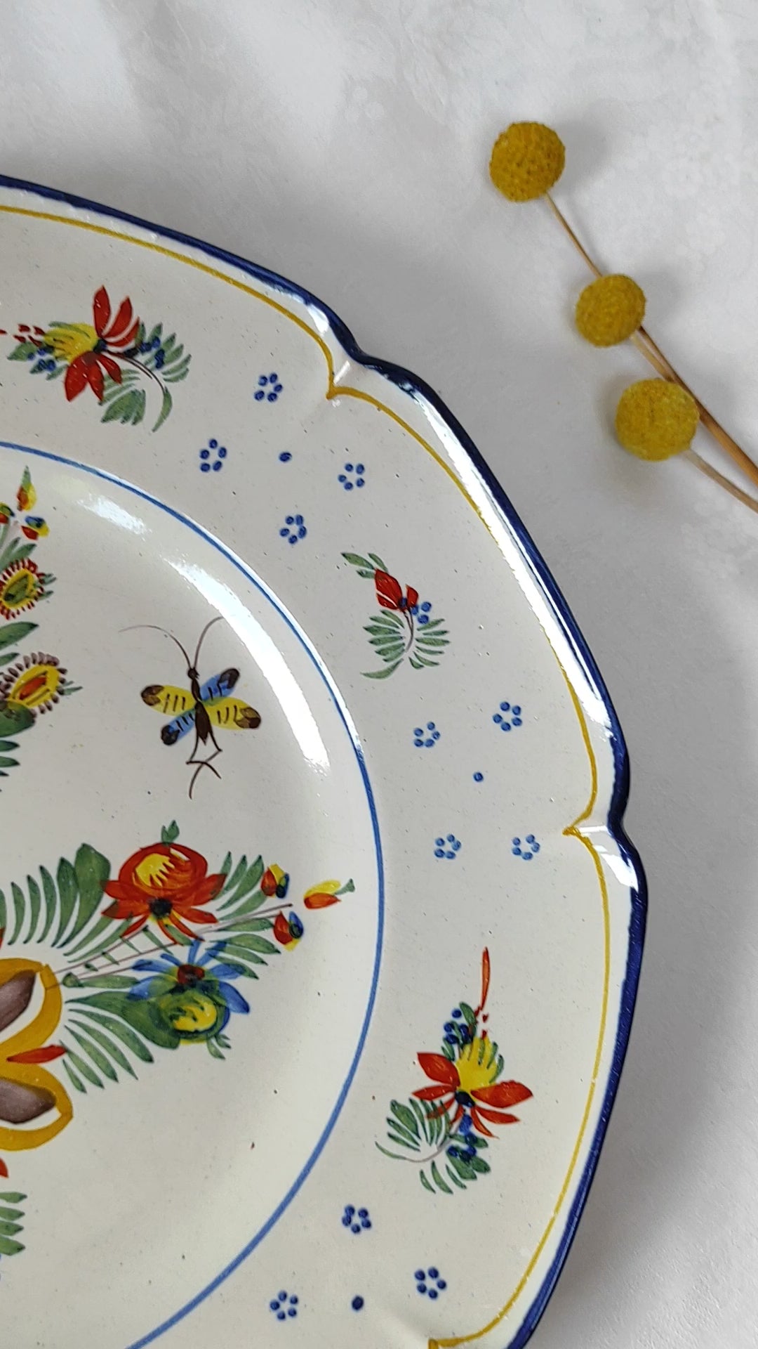 gran fuente francesa terre cuite montagnon antique french serving dish