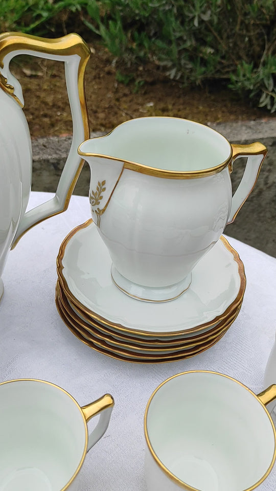 Juego de café PARA 9 porcelana Limoges RAYNAUD (23 PIEZAS)