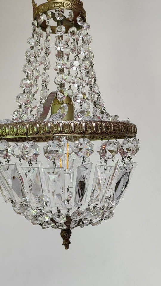 lampara techo francesa vintage cristales antique french chandelier