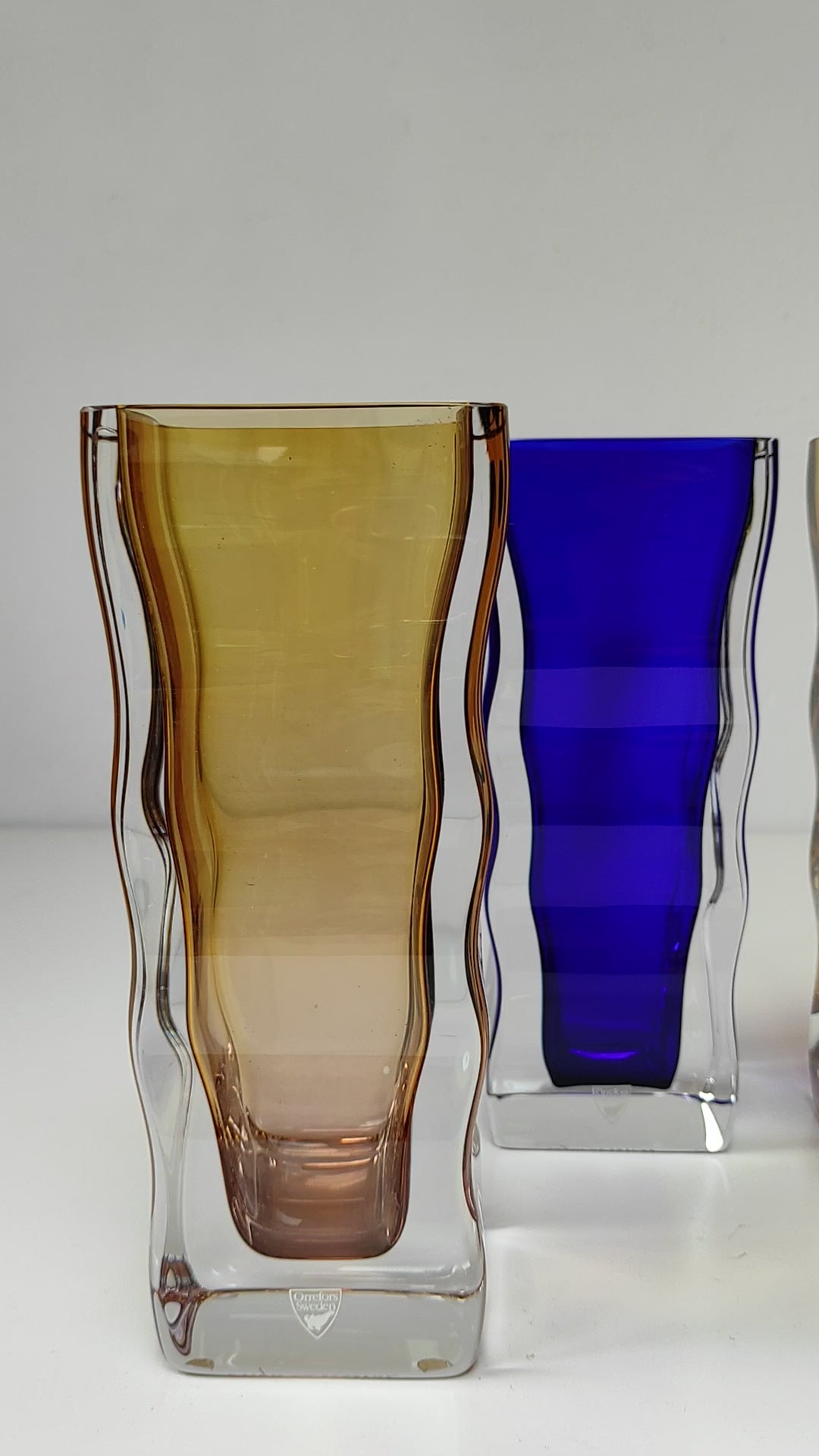 jarrones cristal orrefors suecia xx glass vases
