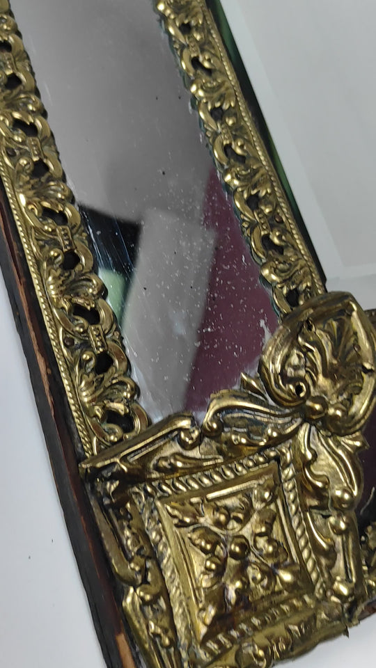 antiguo espejo frances dorado