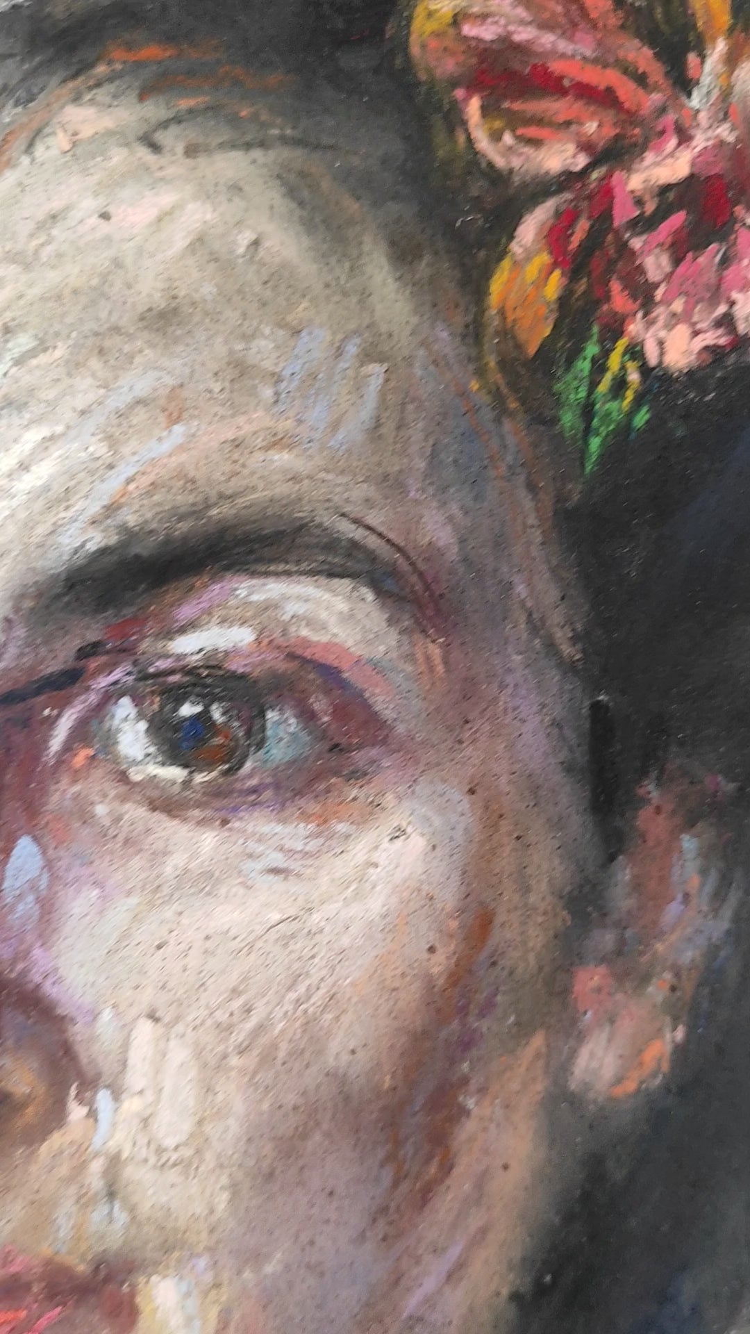 retrato femenino al pastel anos 1940
