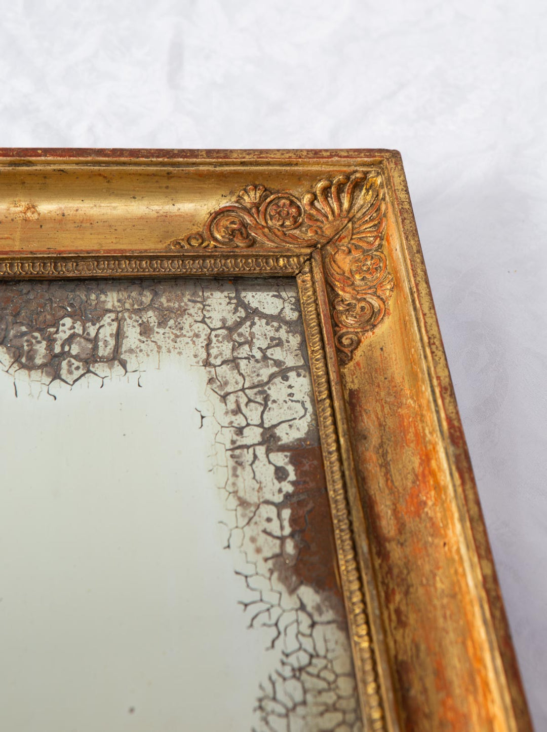 antiguo espejo frances restauracion 1830 cristal al mercurio