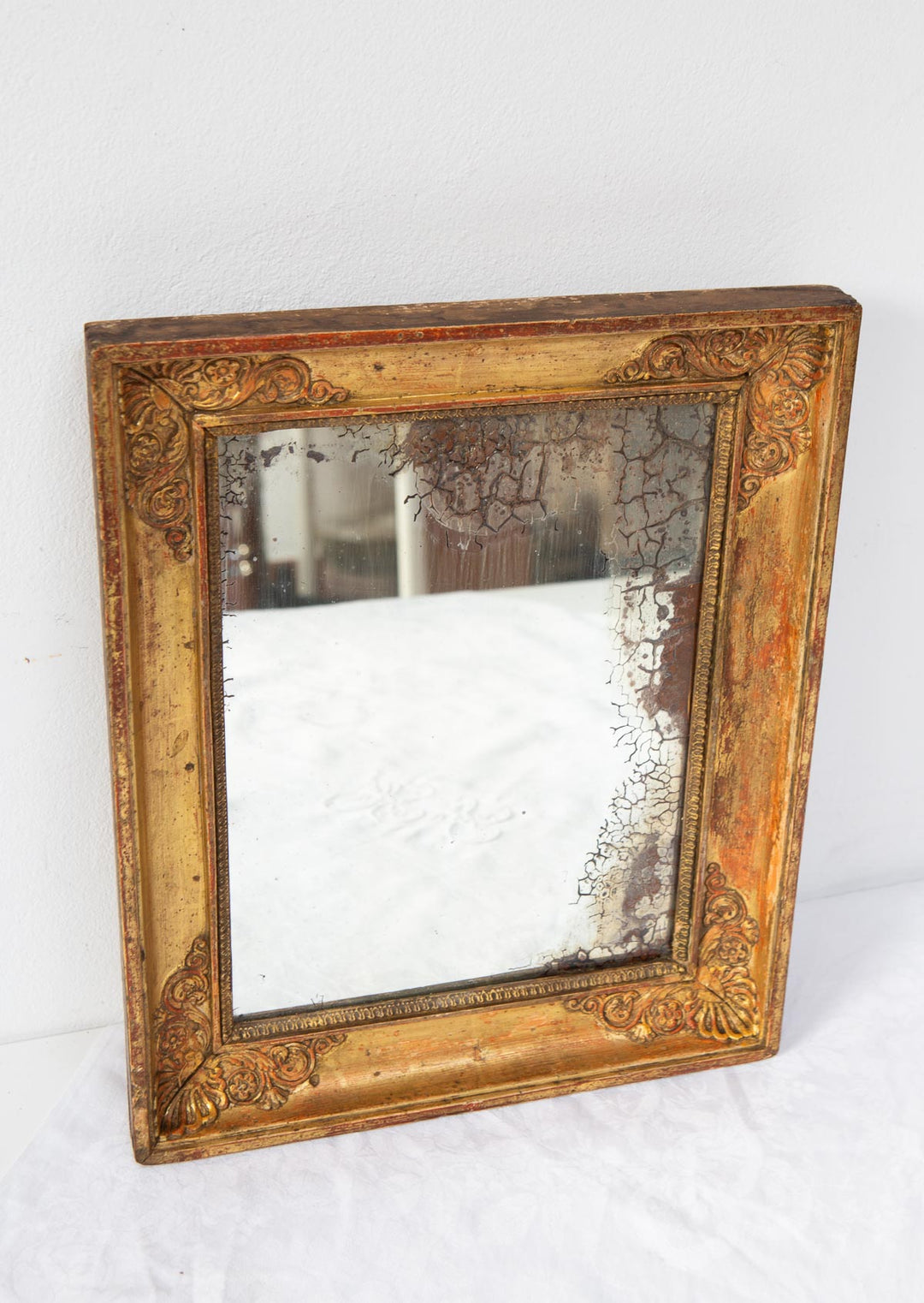 antiguo espejo frances restauracion 1830 cristal al mercurio