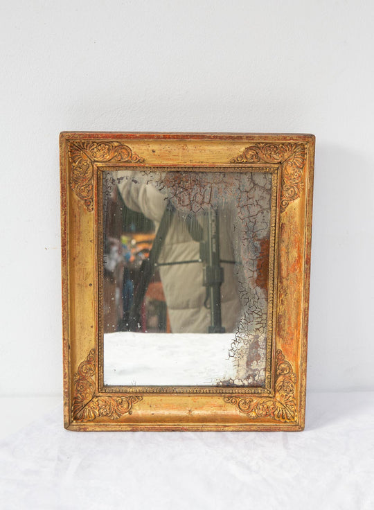 antiguo espejo frances restauracion 1830 cristal al mercurio